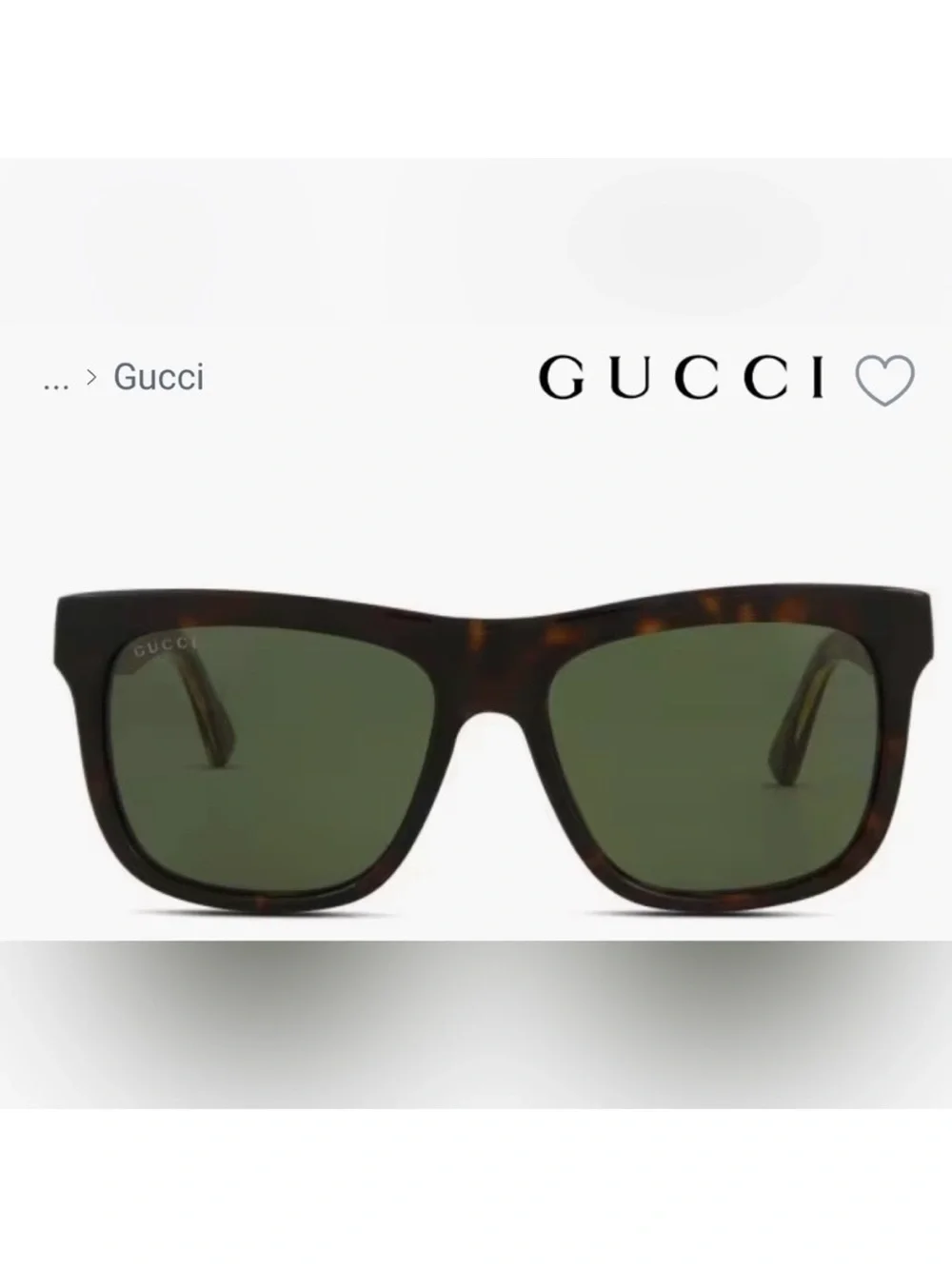 Gucci Oversized Tortoiseshell Brown Sunglasses w/ Case